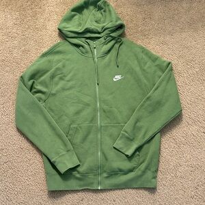Nike Green Zip-Up Hoodie Jacket